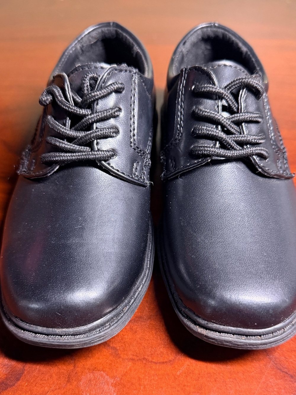Stacy Adams Black Kids Lace-Up Dress Shoes